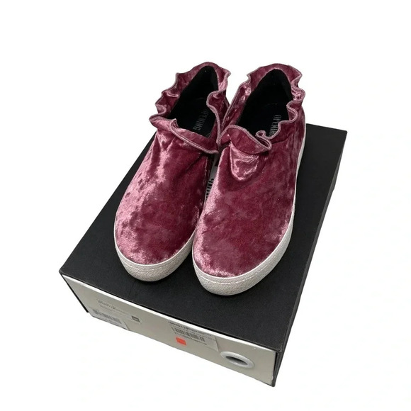 Opening Ceremony DiDi‎ Ruffle Ash Rose Platform Velvet Shoes Size 37 M New - Picture 3 of 12